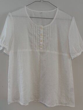 Muji Linen Blouse in White